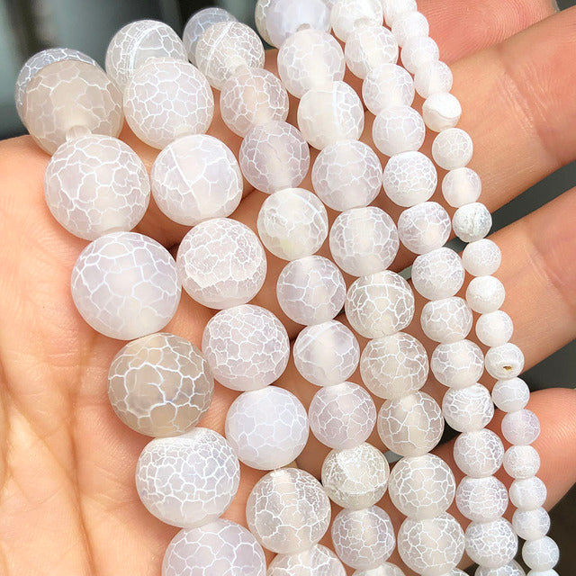 Natural Matte Frosted Jades Quartz Stone Round