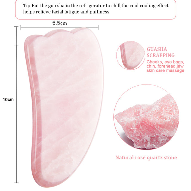 Natural Jade Gua Sha Stone Board Massage Rose