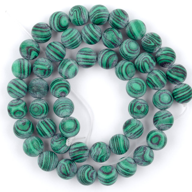 Natural Matte Frosted Stone Round Bead