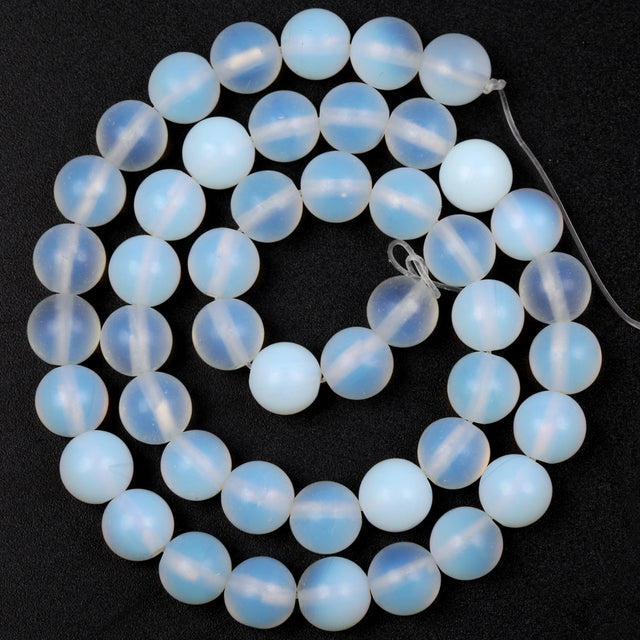 Natural Matte Frosted Stone Round Bead