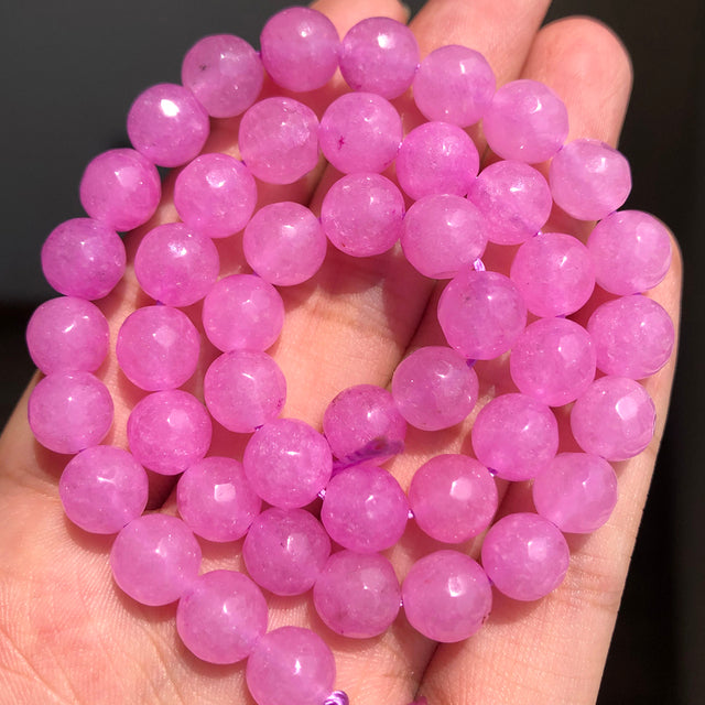 Natural Faceted Light Blue Jades Chalcedony Stone