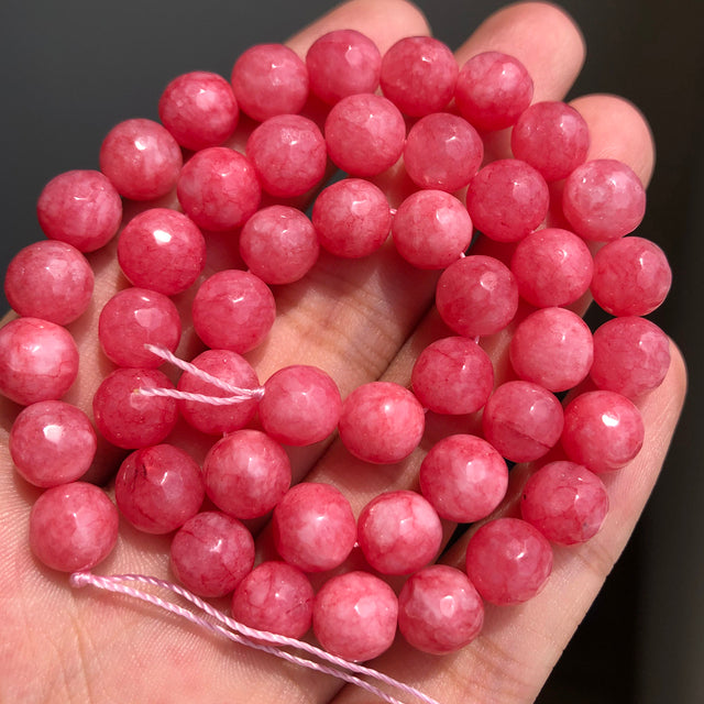 Natural Faceted Light Blue Jades Chalcedony Stone