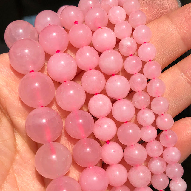 Natural Stone Dark Blue Chalcedony Jades Beads