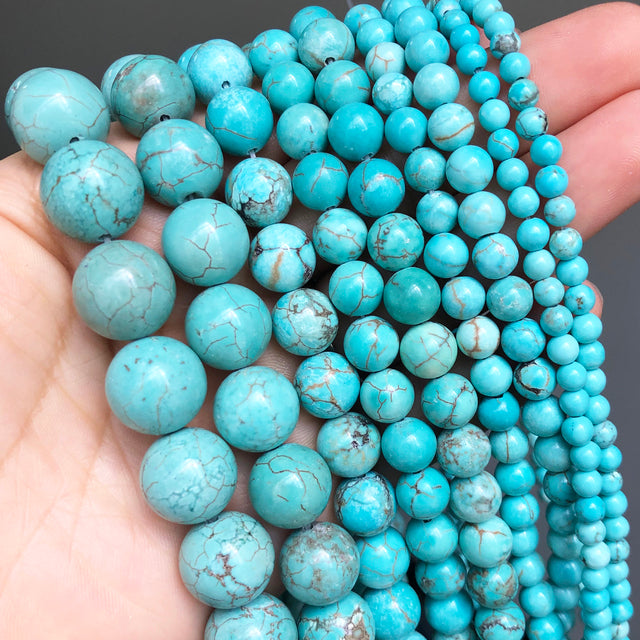 Natural Stone Dark Blue Chalcedony Jades Beads