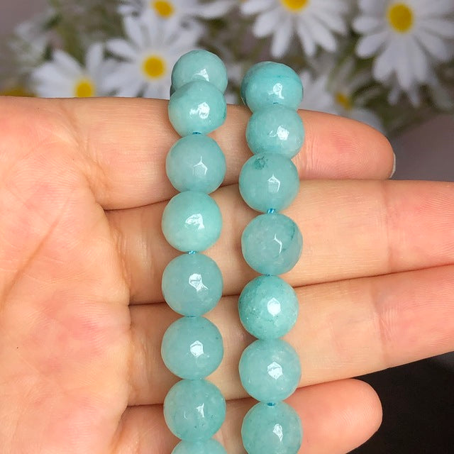 Dark Green Chalcedony Jades Stone Bracelet