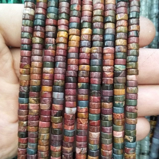 Natural Stone Spacer Rondelle Beads Charm DIY Bracelet