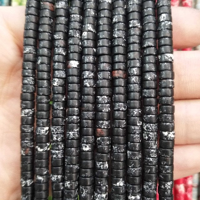 Natural Stone Spacer Rondelle Beads Charm DIY Bracelet