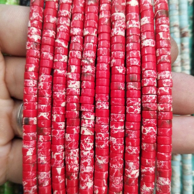 Natural Stone Spacer Rondelle Beads Charm DIY Bracelet