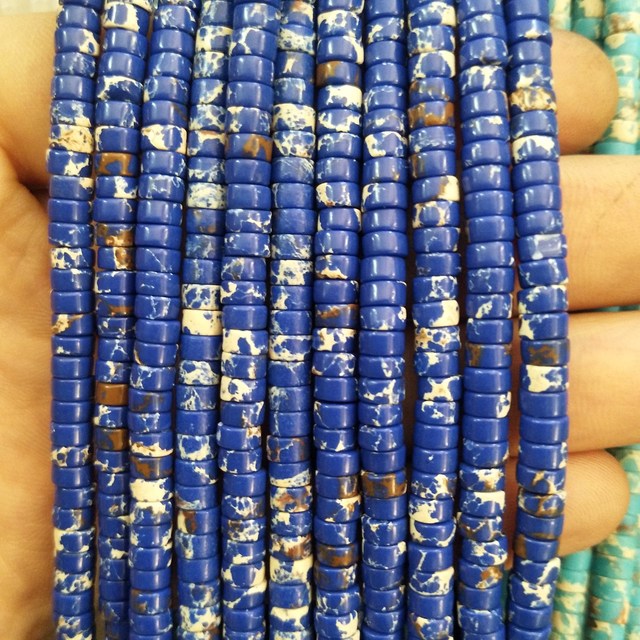 Natural Stone Spacer Rondelle Beads Charm DIY Bracelet