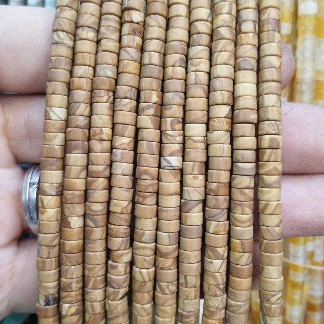 Natural Stone Spacer Rondelle Beads Charm DIY Bracelet