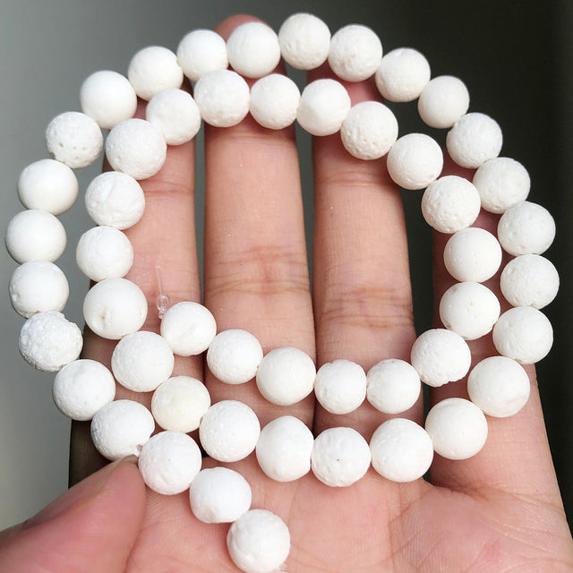 Natural White Stone Beads Howlite Crystal Pearl