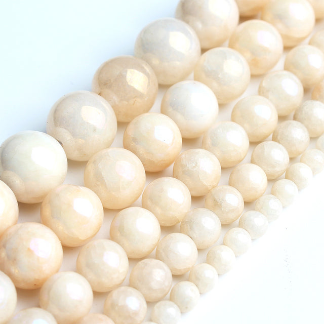 Natural White Stone Beads Howlite Crystal Pearl