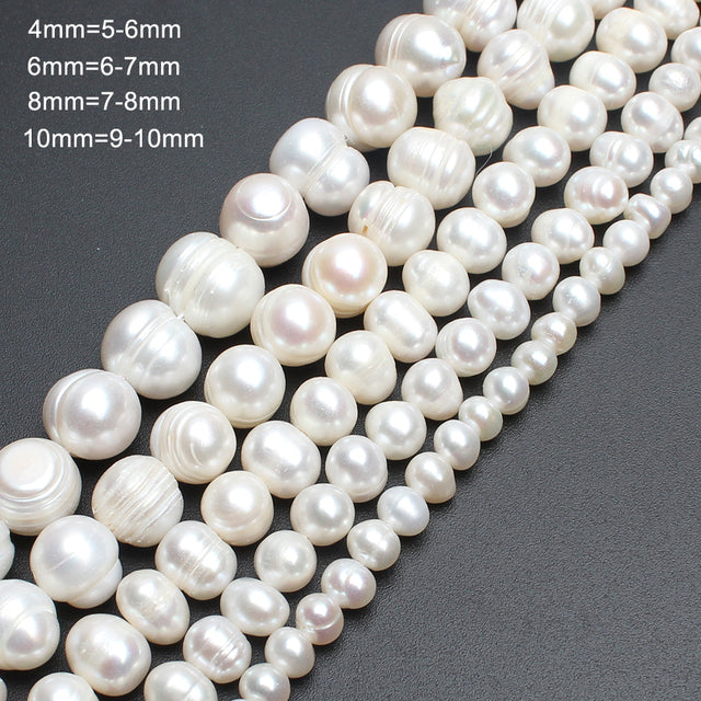 Natural White Stone Beads Howlite Crystal Pearl