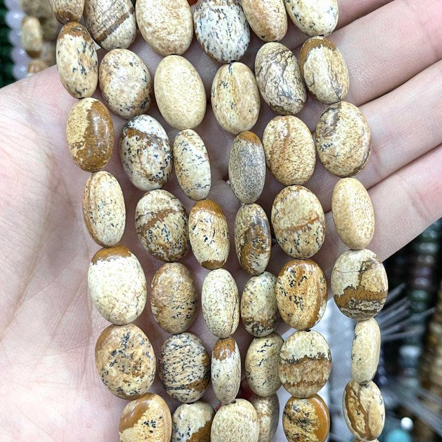 Natural Stone Oval Shape Agates Beads