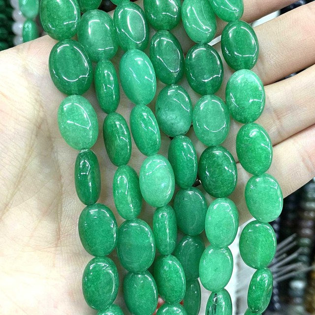 Natural Stone Oval Shape Agates Beads