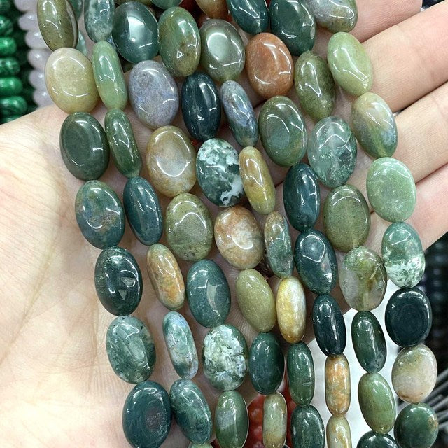 Natural Stone Oval Shape Agates Beads