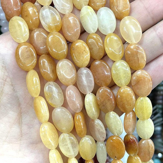 Natural Stone Oval Shape Agates Beads