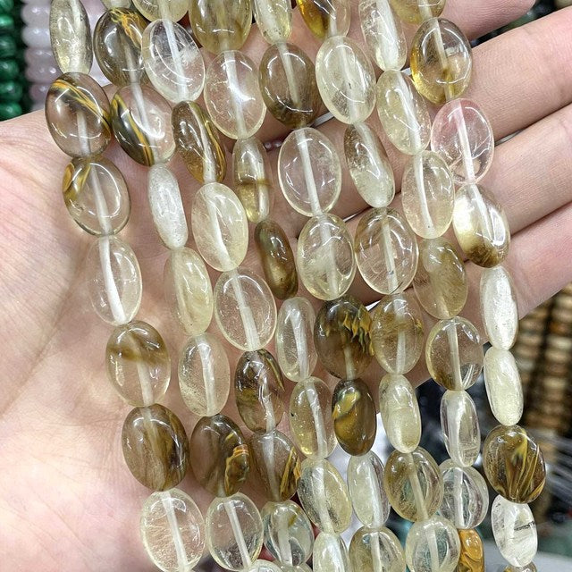 Natural Stone Oval Shape Agates Beads