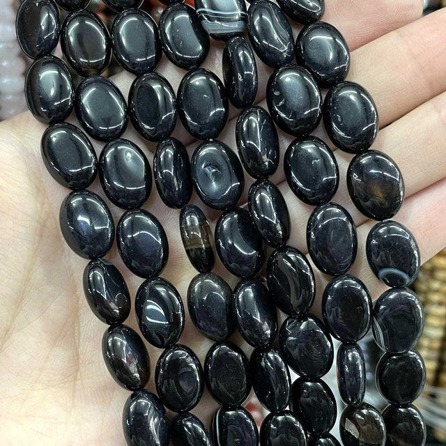 Natural Stone Oval Shape Agates Beads