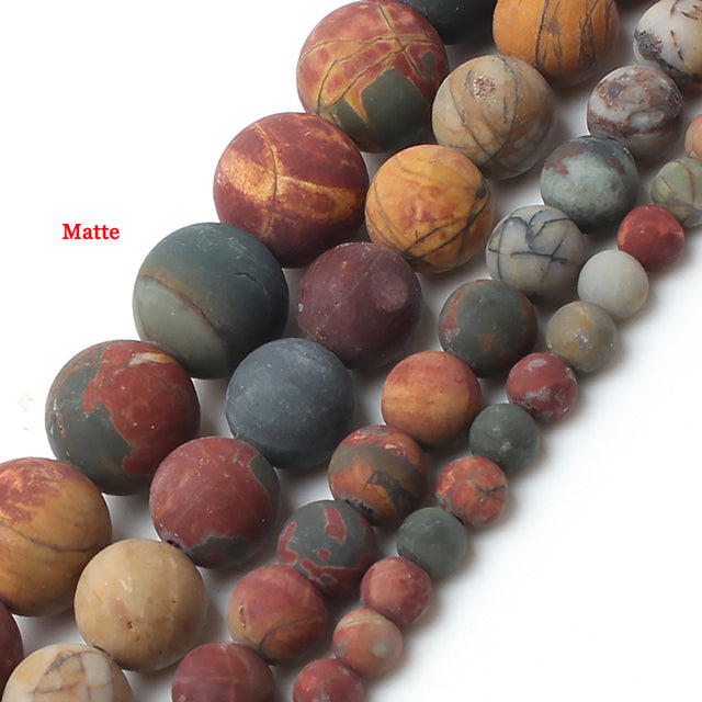 Natural Matte Stone Beads for Jewelry Making