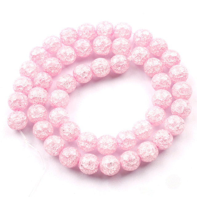 Wholesale Natural Stone Pink Round Beads