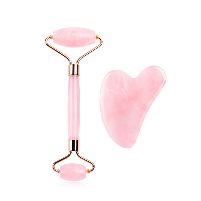 Rose Quartz Roller Facial Jade Roller Stone