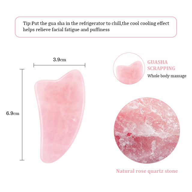 Natural Rose Jade Scraper Massager for Face Body