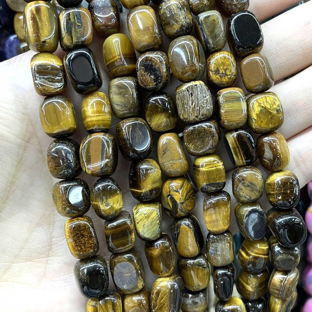 Natural Tiger Eye Jades Quartz Crystal Stone Square