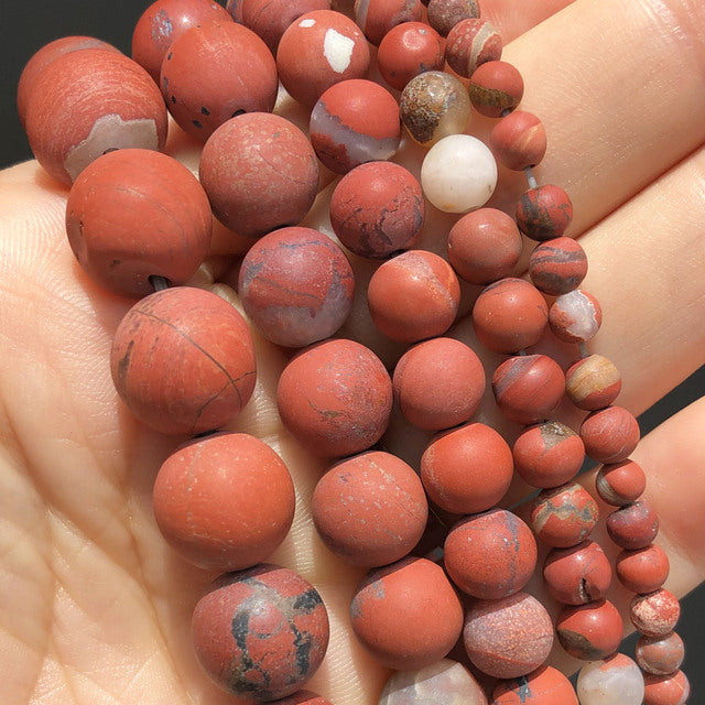 Natural Matte Frosted Jades Quartz Stone Round