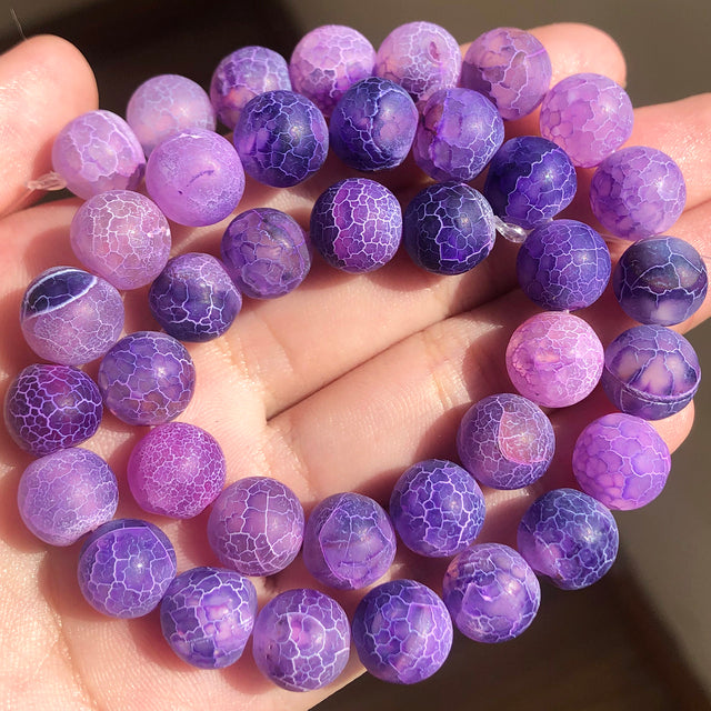 Natural Matte Frosted Jades Quartz Stone Round