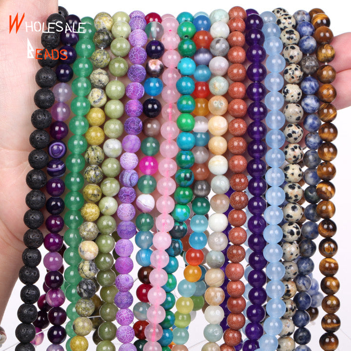 Natural Stone Round Beads for Jewelry