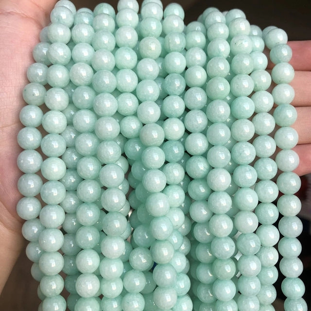 Natural Orange Jades Chalcedony Stone Beads