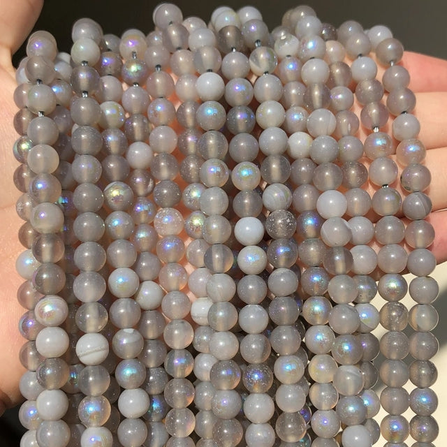 Natural Orange Jades Chalcedony Stone Beads