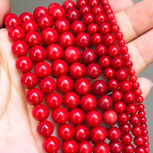 Red Coral Jades Agates Crystal Natural Stone Beads