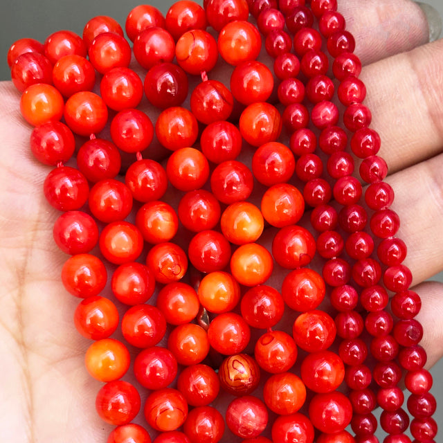 Red Coral Jades Agates Crystal Natural Stone Beads