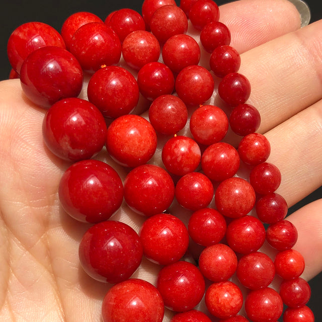 Red Coral Jades Agates Crystal Natural Stone Beads