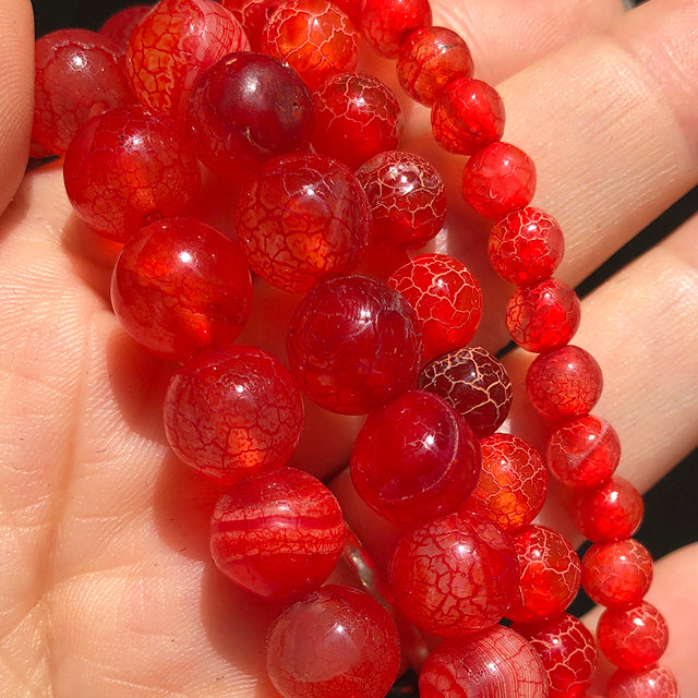 Red Coral Jades Agates Crystal Natural Stone Beads
