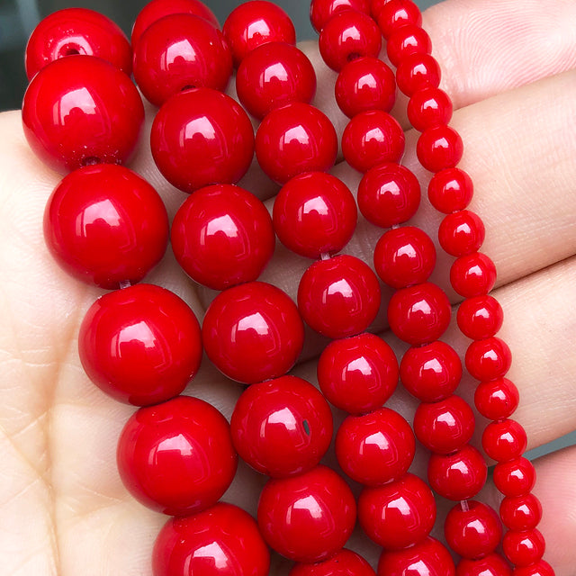 Red Coral Jades Agates Crystal Natural Stone Beads