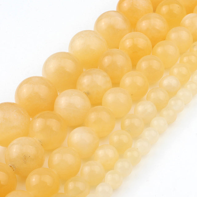 Natural Stone Beads Yellow Jades DIY Handmade Bracelet
