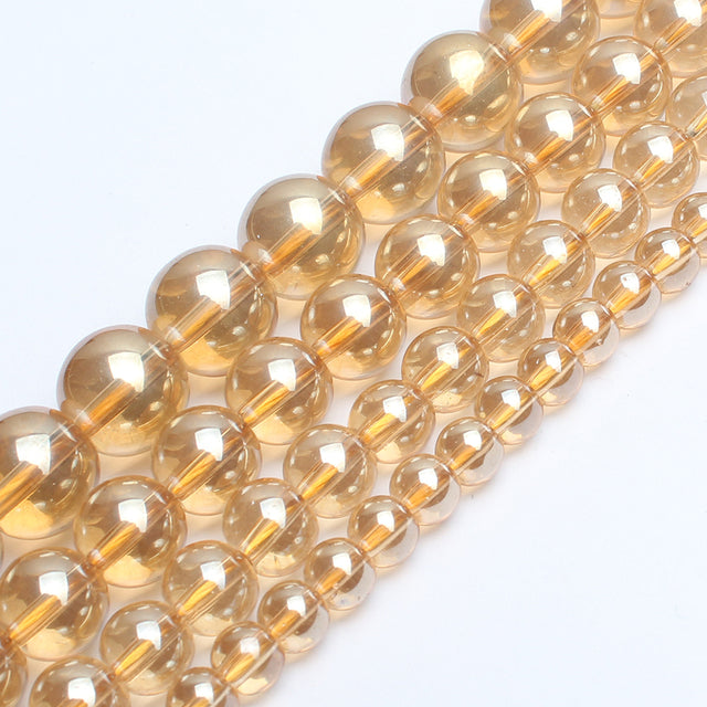 Natural Stone Beads Yellow Jades DIY Handmade Bracelet