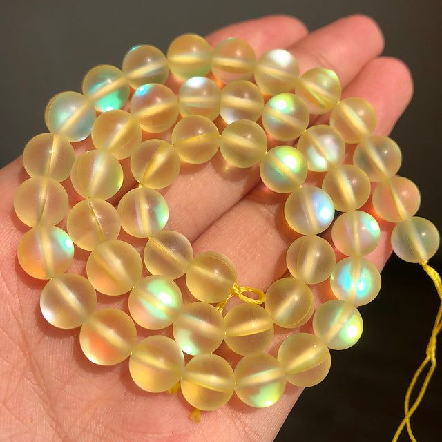 Natural Stone Beads Yellow Jades DIY Handmade Bracelet