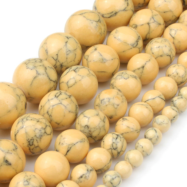 Natural Stone Beads Yellow Jades DIY Handmade Bracelet