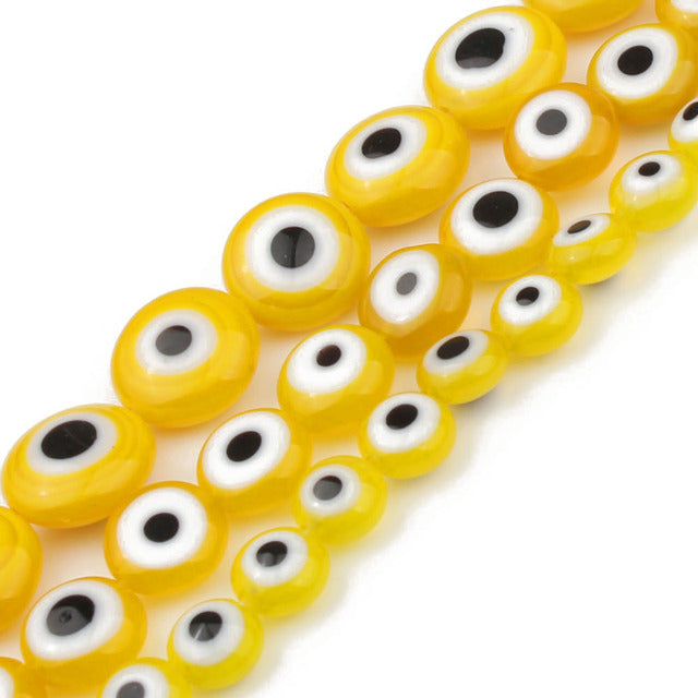 Natural Stone Beads Yellow Jades DIY Handmade Bracelet