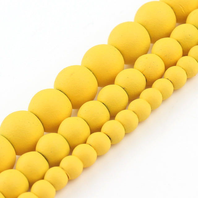 Natural Stone Beads Yellow Jades DIY Handmade Bracelet