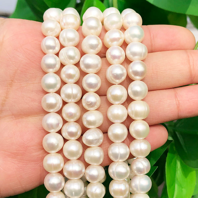 Natural White Crystal Pearls Jades Opal Stone Round