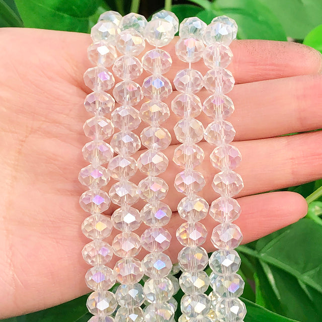 Natural White Crystal Pearls Jades Opal Stone Round