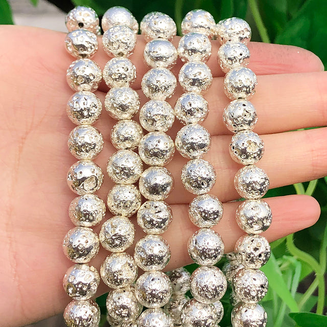 Natural White Crystal Pearls Jades Opal Stone Round
