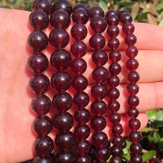 Light Pink Jades Chalcedony Beads Round