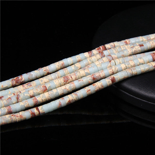 Natural Stone Spacer Beads Multicolor Flat Disc