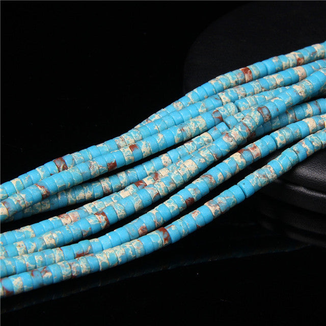Natural Stone Spacer Beads Multicolor Flat Disc